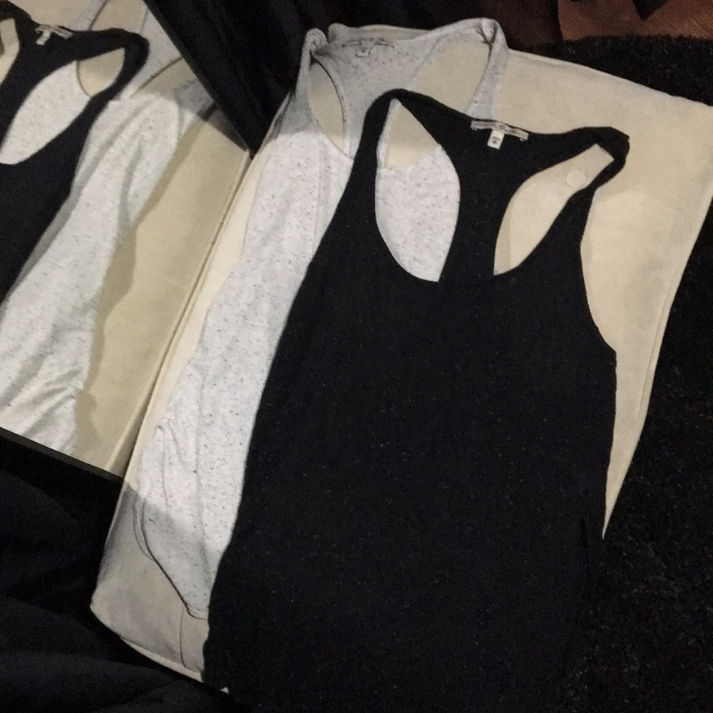 Express white and black tank tops